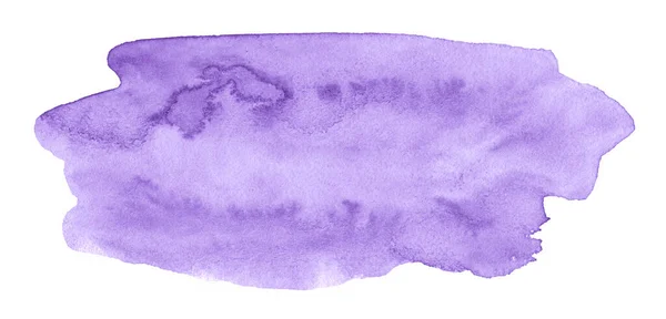 Lilac Aquarelvlek Zachte Pastelkleuren Natuurlijke Vlek Een Papieren Ondergrond Geïsoleerd — Stockfoto