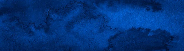 Bogate Ciemnoniebieskie Tło Akwareli Tekstura Kreatywnego Wzornictwa — Zdjęcie stockowe