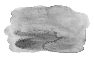 Kağıt bazlı doğal lekeli nötr gri suluboya lekeler. Tasarım için izole bir çerçeve. Soyut arkaplan.