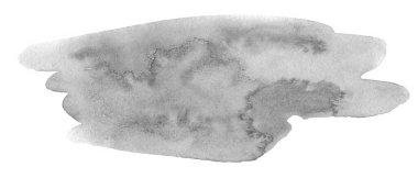 Kağıt bazlı doğal lekeli nötr gri suluboya lekeler. Tasarım için izole bir çerçeve. Soyut arkaplan.