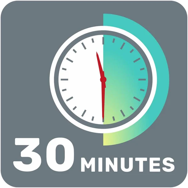 Minutes Analog Clock Isolated Timer Icon Vector Illustration Eps — Stock Vector