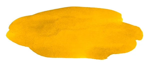 Manchas Acuarela Color Amarillo Brillante Marco Xantoso Aislado Fondo Único — Foto de Stock