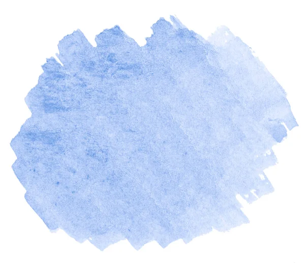 青い水彩 明確な境界線と自然なスプラッシュと背景 空の色水彩ブラシ汚れ スペースのコピー — ストック写真