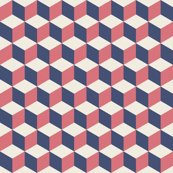 Nahtloses Muster Abstrakte Mehrfarbige Geometrische Würfel Perfekte Farbkombination Hintergrund — Stockvektor