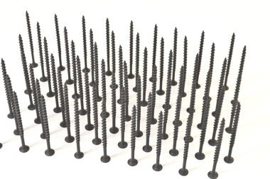 Ahşap yüzeyler için kendi kendine dokunan vidalar, şapkaların üzerinde durmak, hafif bir arka plan. İnşaat ve onarım için bileşenler. Metal bağlayıcılar.