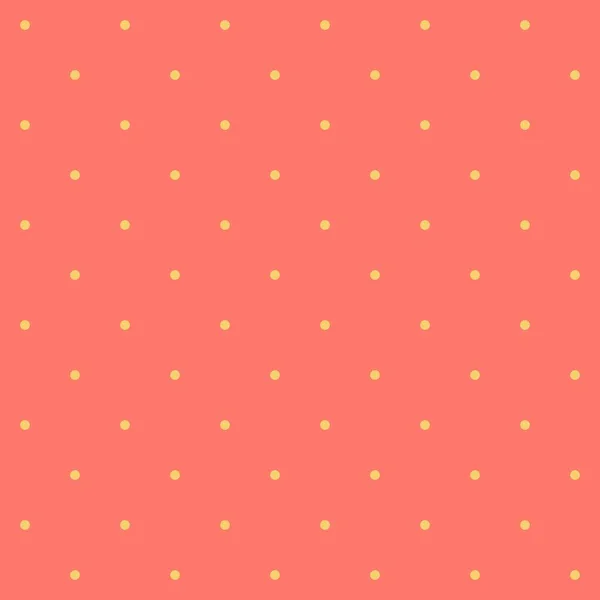 Nahtloses Muster Gelber Punkt Auf Einem Bittersüßen Orange Rosa Hintergrund — Stockvektor