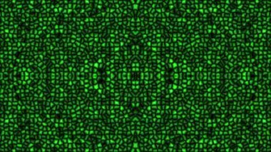 Soyut psikedelik kaleydoskop arka planı. Kristal canlandırma formları.