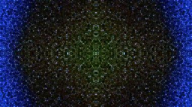 Animasyon soyut çok renkli kaleydoskop mozaiği. Arka plan taşınıyor. Döngülü video.