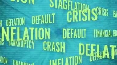 Canlandırılmış metin - finansal kriz döngüsü videosuyla ilgili terimler.