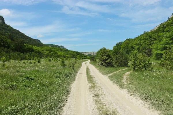 Cesta Přes Vysokohorskou Náhorní Plošinu Údolí Karalez Krym Ukrajina Letní — Stock fotografie