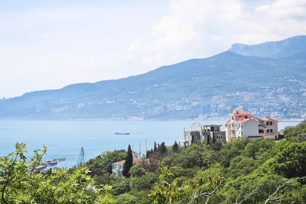 Pohled Přímořské Město Jalta Černé Moře Krym Ukrajina — Stock fotografie