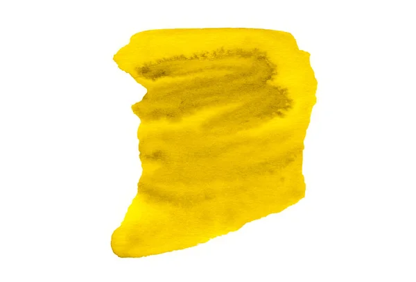 Mancha Acuarela Amarilla Fondo Abstracto Para Diseño — Foto de Stock