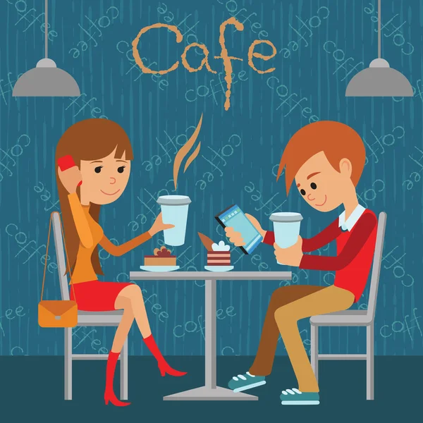 Flirten in een restaurant