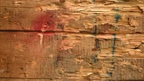 一个古老的木制表面的背景。全景录像. — 图库视频影像