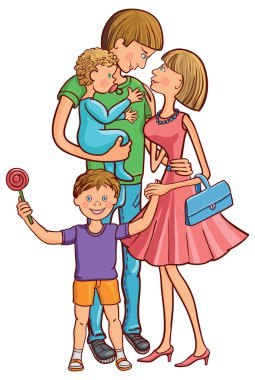 mutlu bir aile bebek.