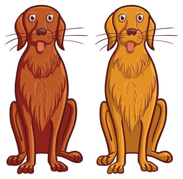 Due colori cani . — Vettoriale Stock