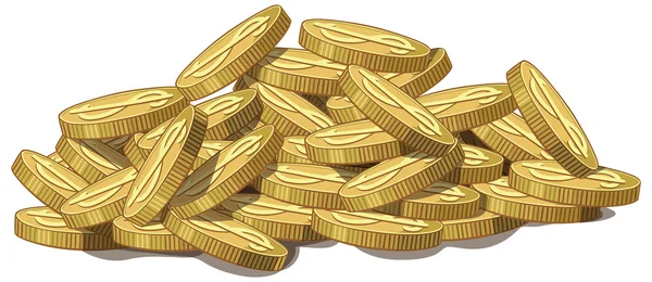 ゴールド コインの山 — ストックベクタ