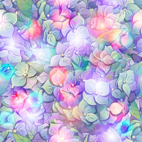 Fondo floral sin costuras. Ilustración vectorial — Archivo Imágenes Vectoriales