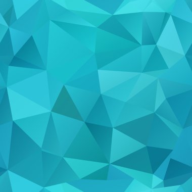 Blue polygonal seamless mosaic background. clipart