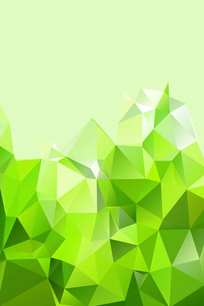 Green polygonal mosaic background. — Stock Vector