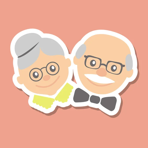 Ilustración vectorial. Feliz día de los abuelos . — Vector de stock