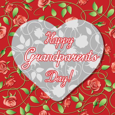Vektör çizim. Mutlu büyükbaba ve Büyükanneler Günü.