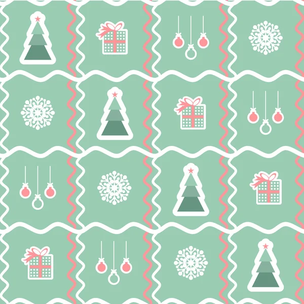 Vector saludo de Navidad fondo en curso — Vector de stock