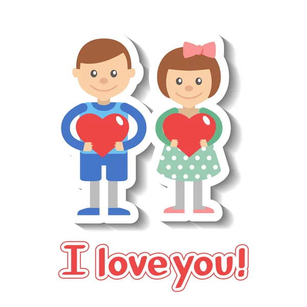 Tarjeta de felicitación de San Valentín. — Vector de stock