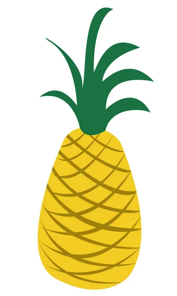 Ilustração vetorial amarelo ananas abacaxi — Vetor de Stock