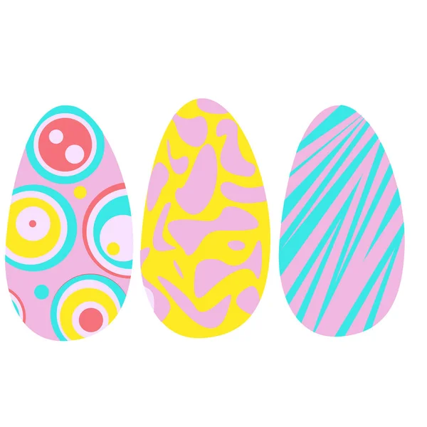 Huevos de Pascua con patrón, abstracción — Vector de stock