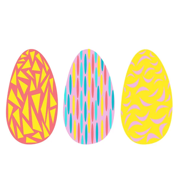 Huevos de Pascua con patrón, abstracción — Vector de stock