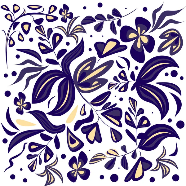 Renkli arka planda soyut fantezi bitkileri