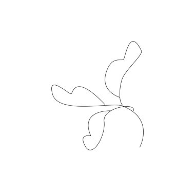 Dekorasyon tasarımı için düz doğrusal çiçek yaprağı