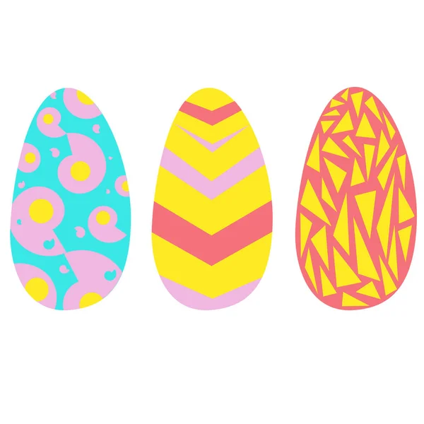 Easter eggs with a pattern, abstraction — Stock Vector