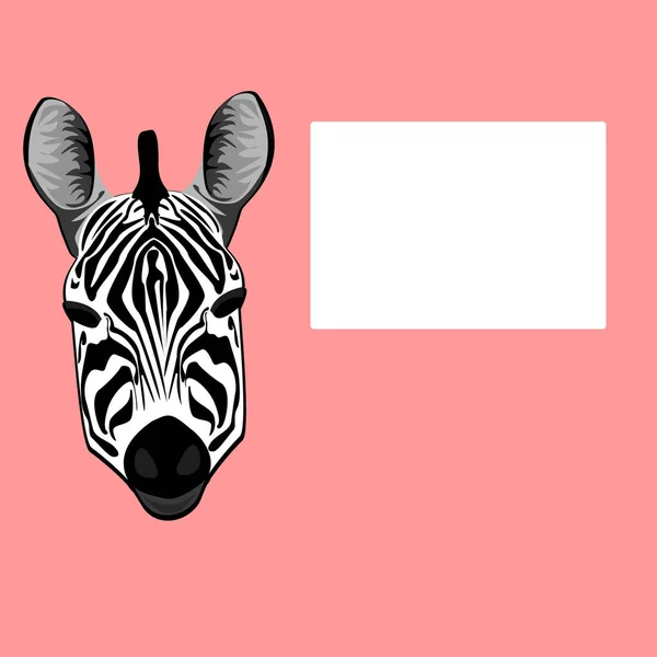 Zebra fej vektor gyönyörű stílusban — Stock Vector