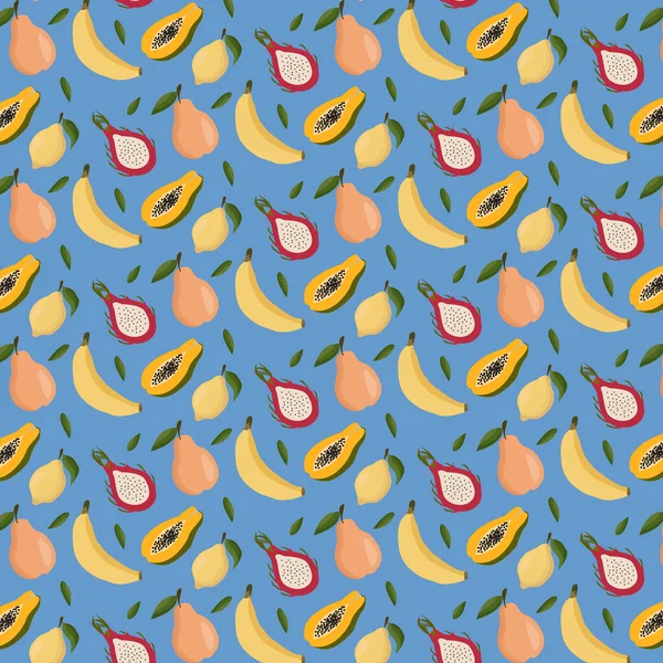 meyve desenli muzlu ejderha meyveli papaya