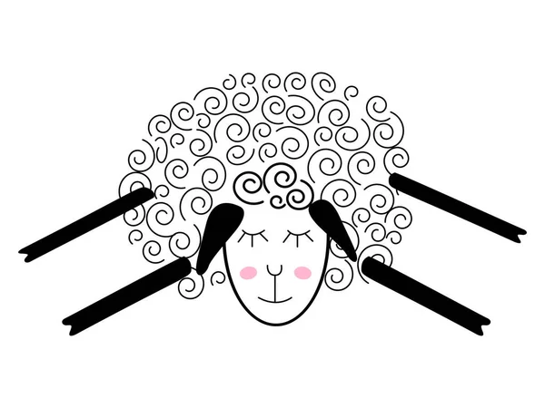 doodle illustrationthe sheep doing, health care