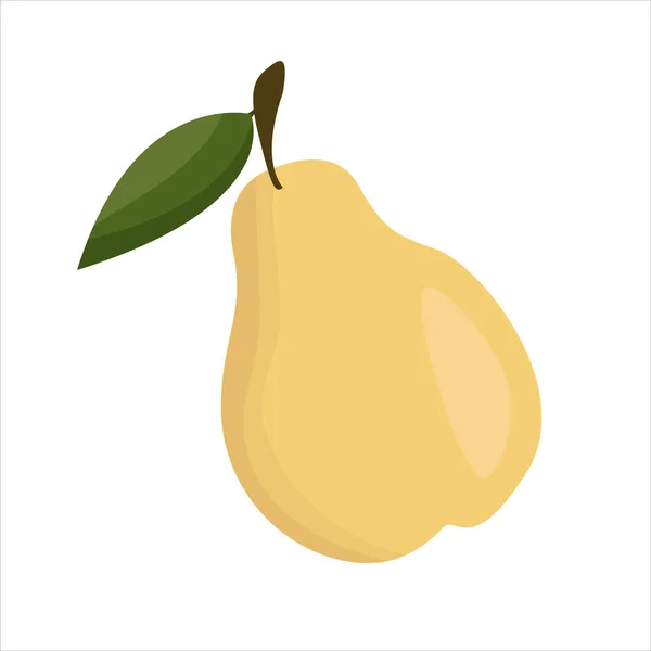 Poire de fruits isolée sur fond blanc — Image vectorielle