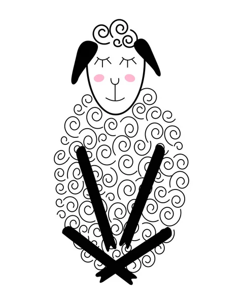 doodle illustrationthe sheep doing, health care