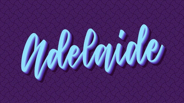 Adelaide İsim Vektör Renkli Gölgeler
