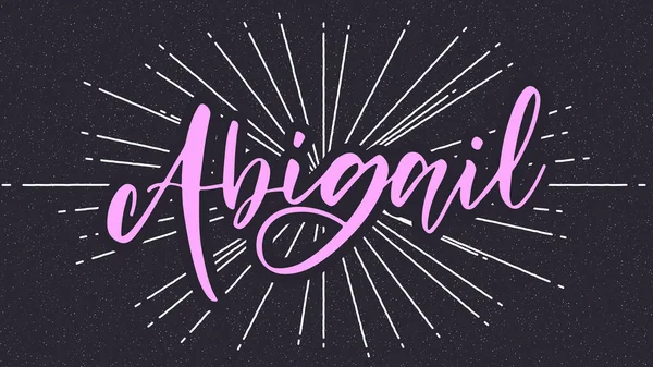 Patlamalı Abigail İsim Vektörü Tipografisi