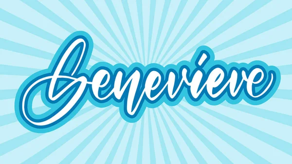 Kadın Adı Genevieve Güneş Işığı ve Gölgeleri ile