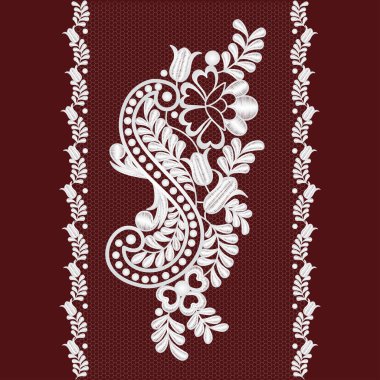 dantel çiçek dekorasyon elementi