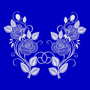 dantel çiçek dekorasyon elementi