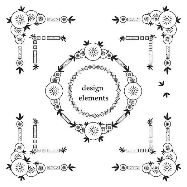 Dekorasyon için vektör çerçevesi, tasarım ögesi, monogram