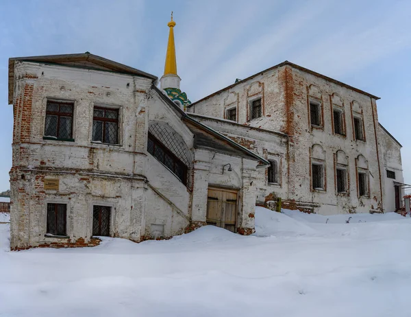 Old Dilapidated Church Solikamsk Russia Inscription Church Ascension 18Th Century — Stock Photo, Image