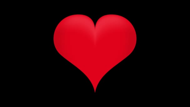 Red Heart Animation Black Background — Stock Video © juan55555 #445566550