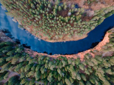 Gauja Ulusal Parkı 'nı keşfediyorum. Letonya nehirleri, özellikle bir tekneyle açıldığınızda ulaşabileceğiniz inanılmaz kaya kayalıkları vardır.