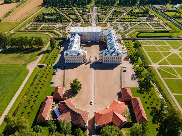 Palacio Rundale Letonia Palacio Está Situado Cerca Ciudad Bauska Está —  Fotos de Stock