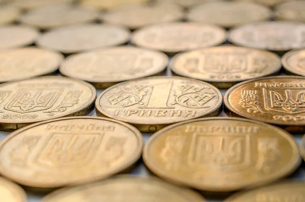 Ukraine Hryvnia Metal Coin — Stock Photo, Image